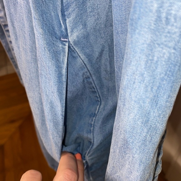 GAP Blue Denim Long Sleeve Jean Dress Size S Y2K Casual - Picture 4 of 7